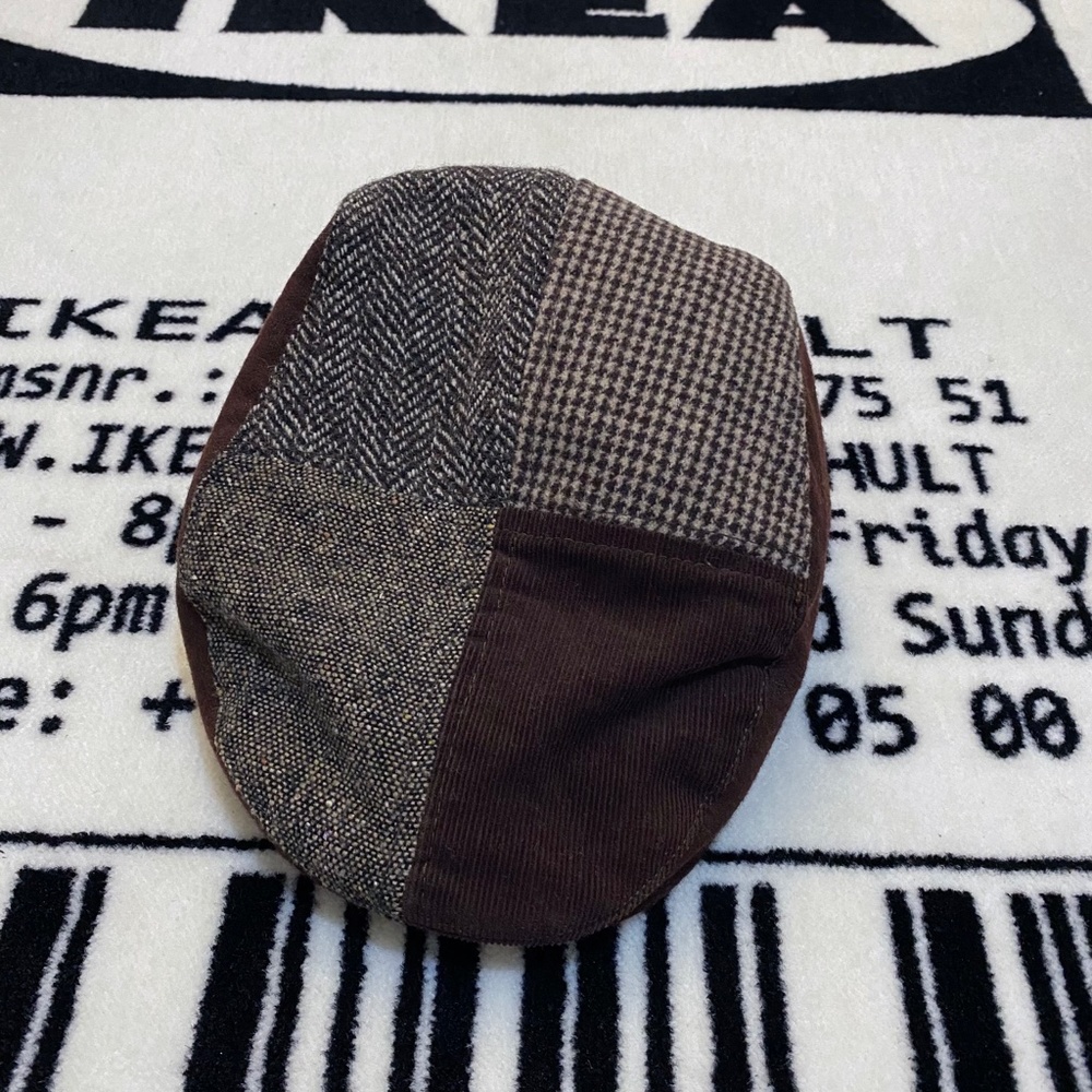 Wool Blend Patchwork Painter / Golfer Hat - image 2